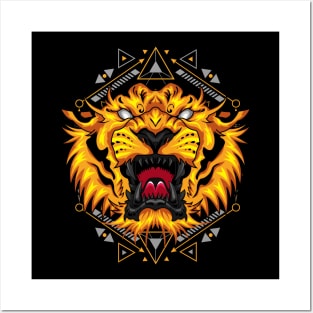 tiger head Posters and Art